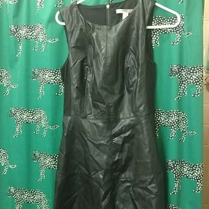 Never worn faux leather mini dress